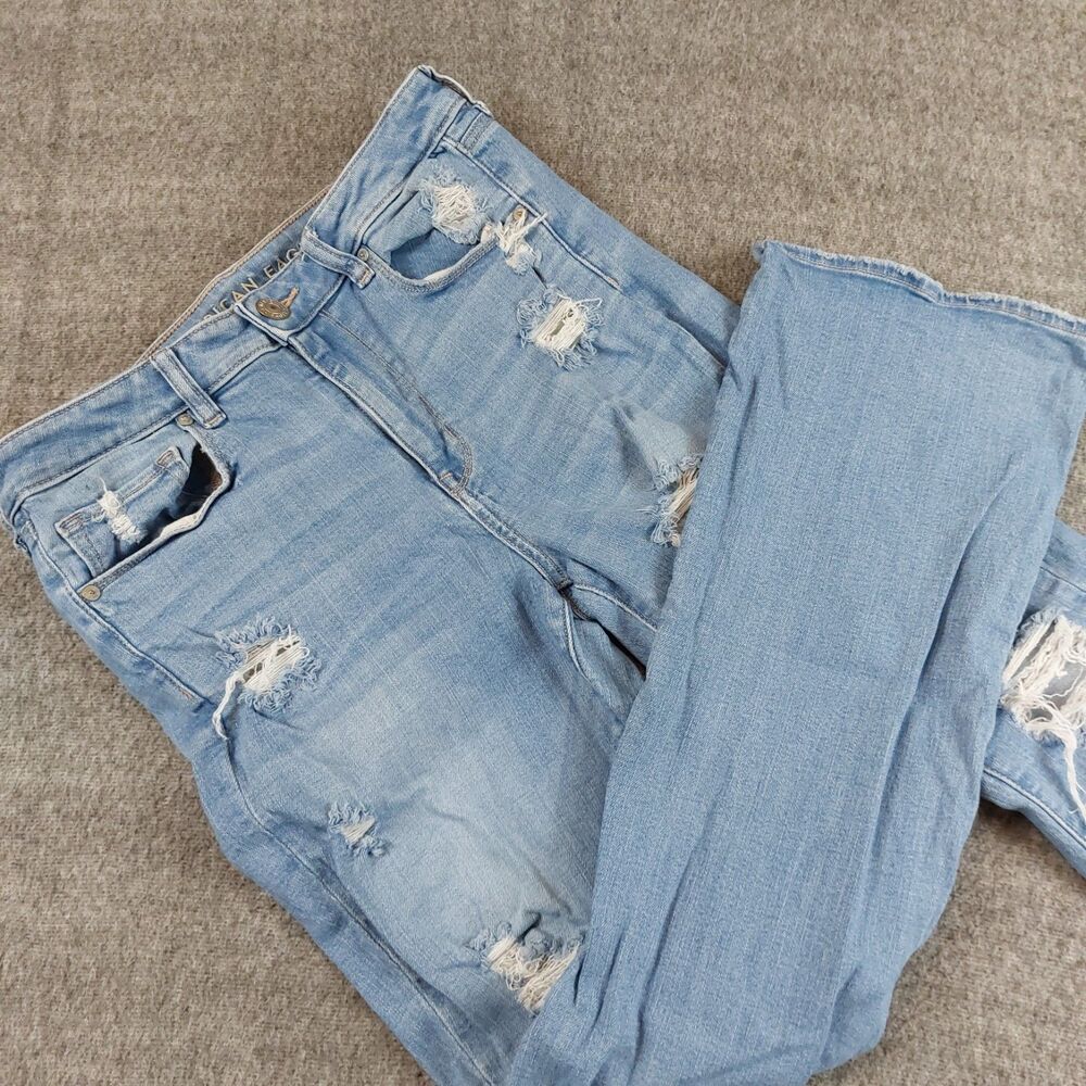 American Eagle High Rise Skinny Kick Jeans Womens 12 (Fit 31x30.5) Blue Stretch